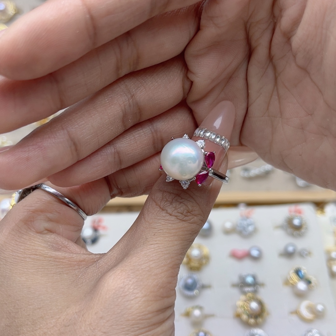 *****戒指淡水珍珠合金