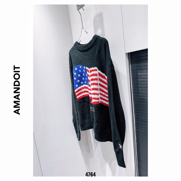 4764丨米旗复古时尚圆领慵懒风毛衣