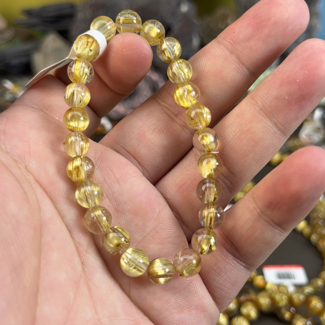 水晶手串未镶嵌钛晶