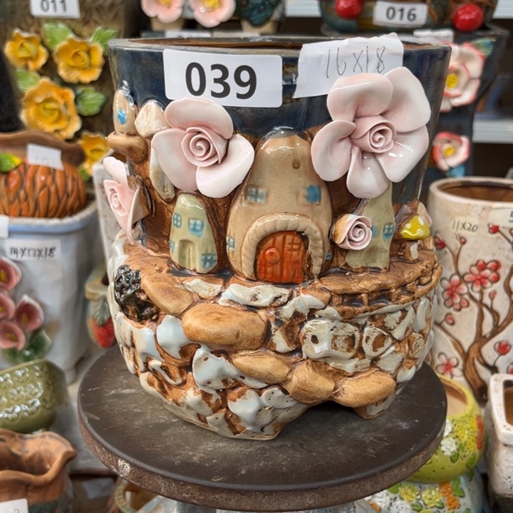 紫砂花盆粗陶材质多肉花盆