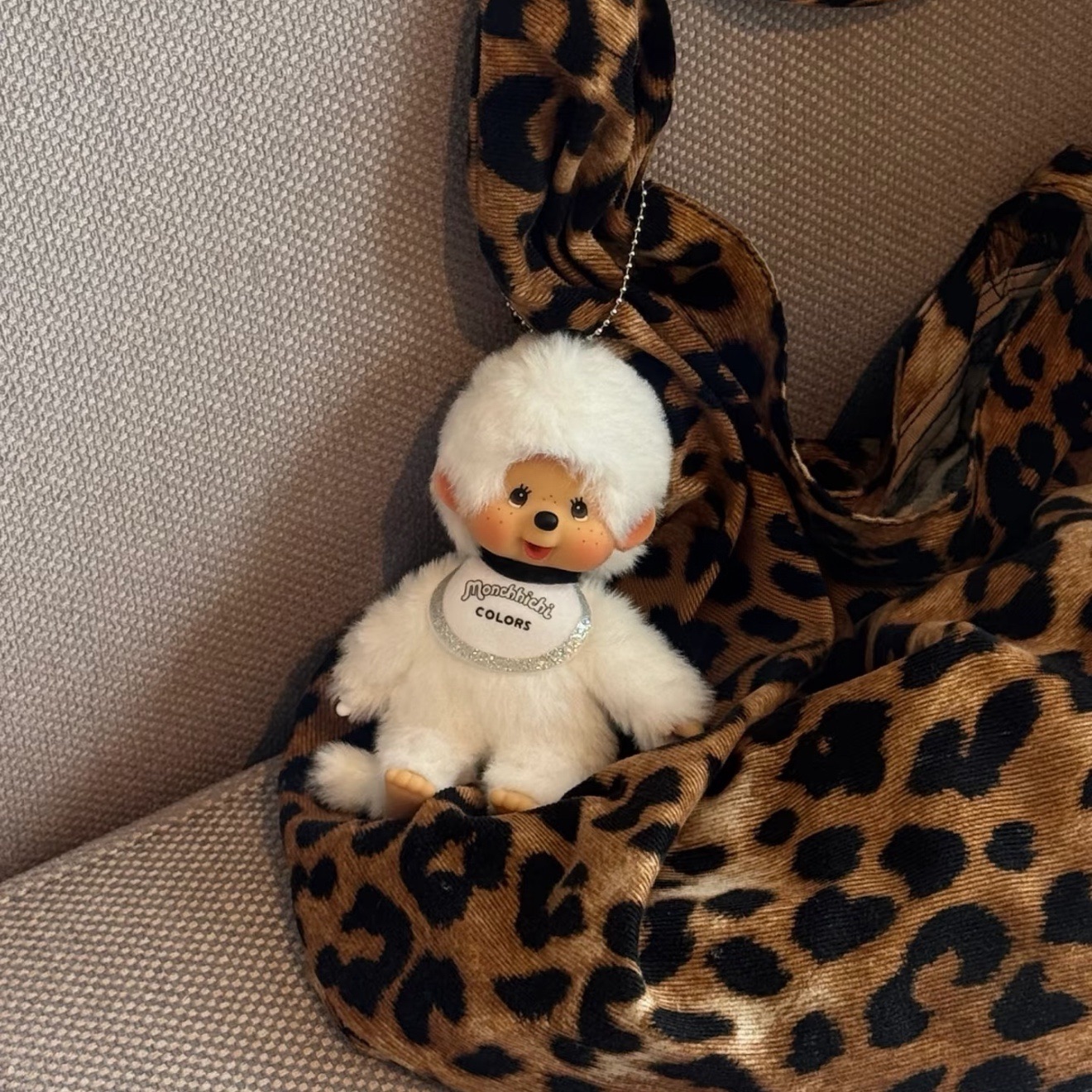【福冈限定】Monchhichi 白银色蒙奇奇钥匙扣玩偶