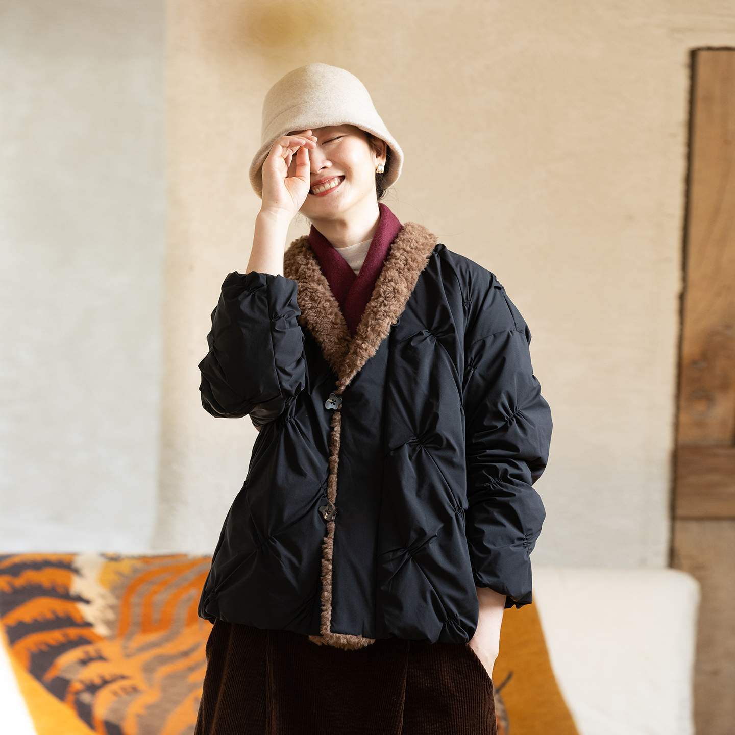 牧衣游原创 进口防水抗污95高蓬松红嘴雁绒短羽绒服保暖蓬松 纫冬