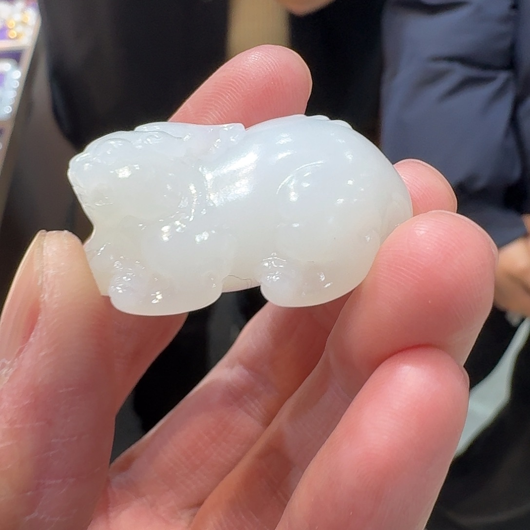 和田玉貔貅未镶嵌225好大哥卡34左右尺寸俄料