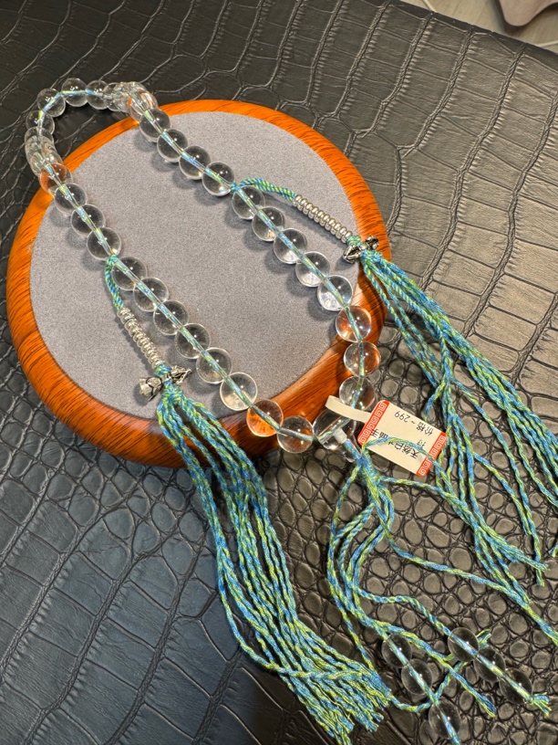 双A天然白水晶手持编织手工编绳彩色