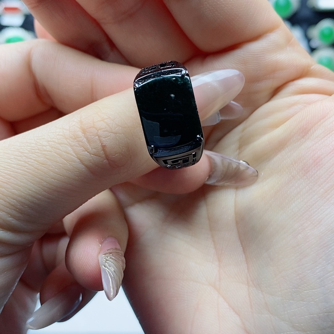 翡翠戒指未镶嵌纯天然翡翠A货翡翠