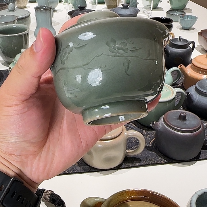 w***w龙泉青瓷手工盖碗