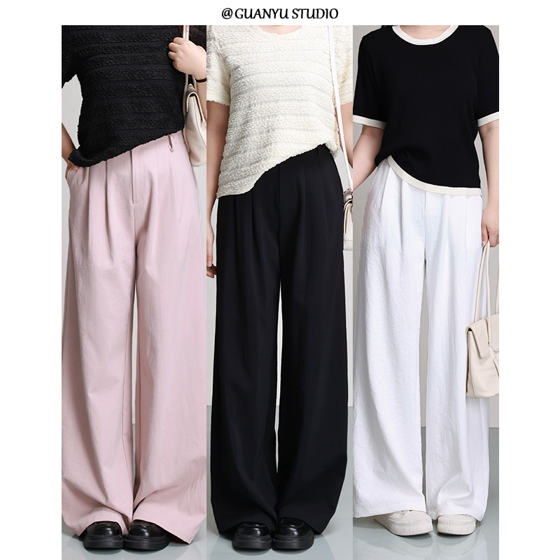 【休闲假日】蛋妹大码女装胖mm显瘦遮胯瘦腹休闲裤长裤DM26828