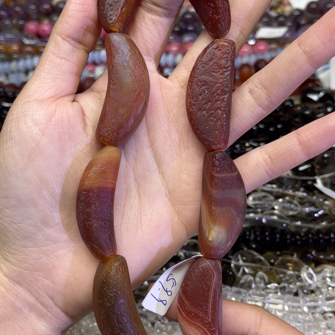 玛瑙/玉髓散珠老玛瑙卡16✖️40一条