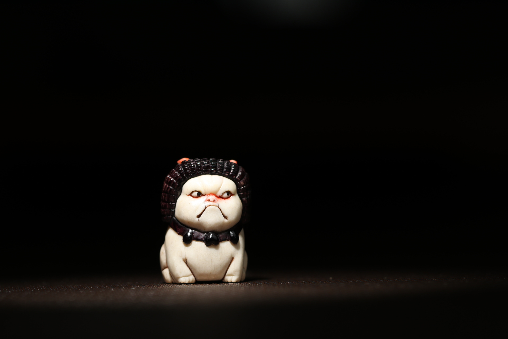 小法师 狮子 呆萌 根付作品 方颜雕刻 文玩 茶宠摆件 个性 送朋友