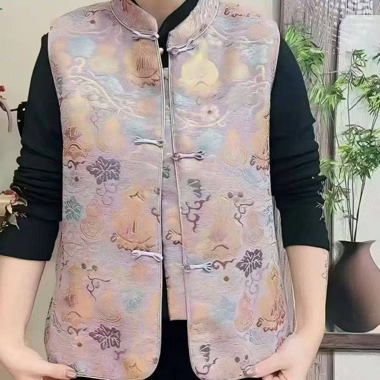 2025-181福禄刺绣加棉加厚马甲