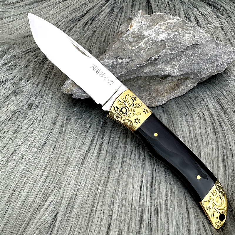 黑珍珠-高端黄铜折叠水果小刀（木林森）