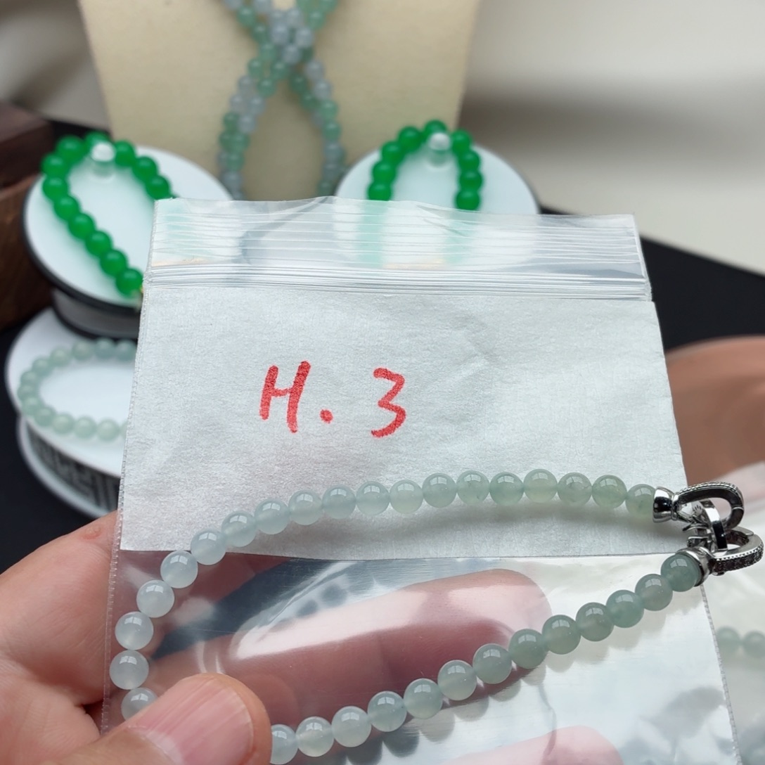 未镶嵌定制翡翠翡翠珠链