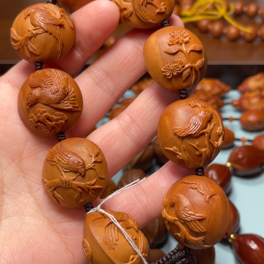 手串/手链橄榄核梅兰竹菊琴棋书画鸟语花香