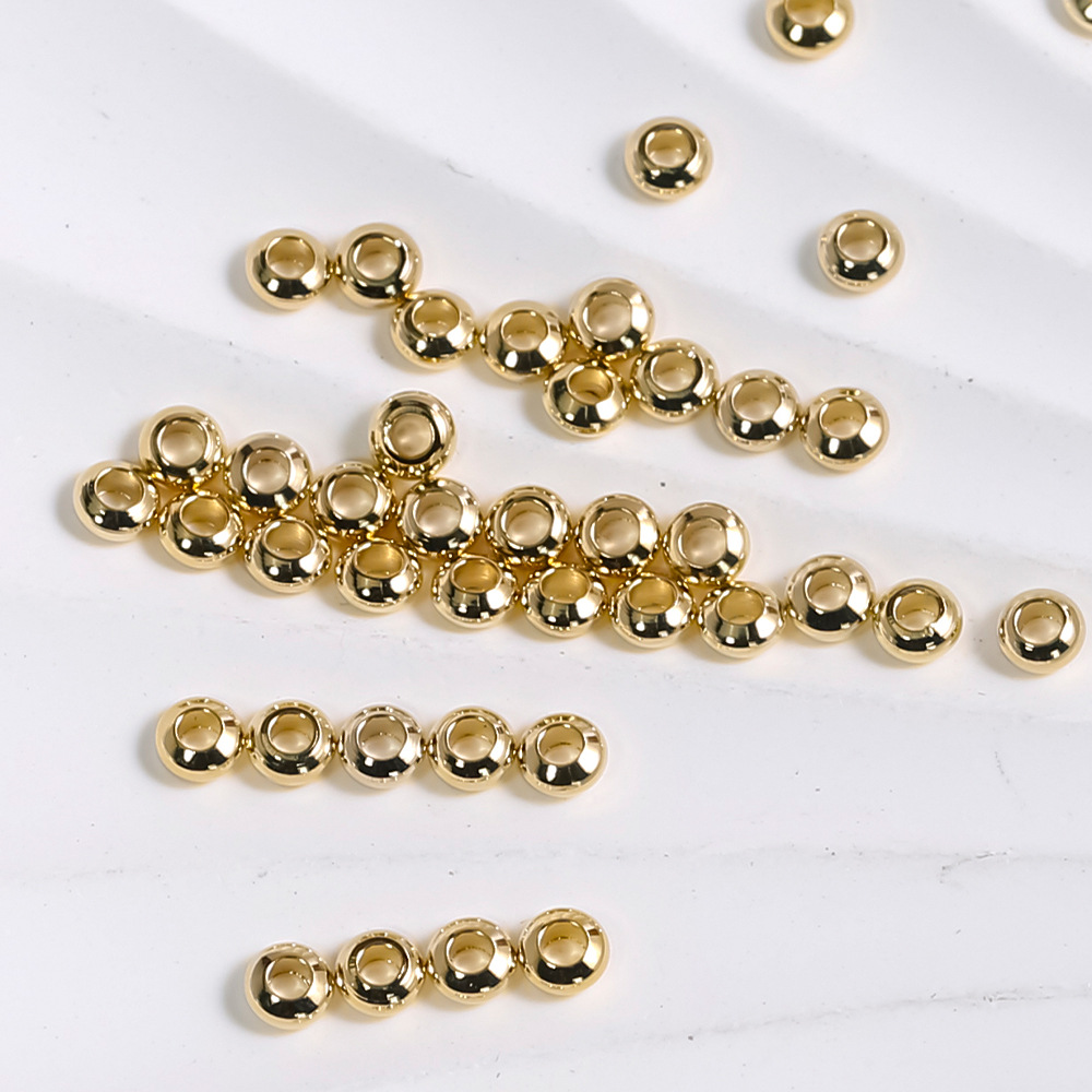 【饰界】算盘珠3MM金色50pcsWMDSP11串珠diy
