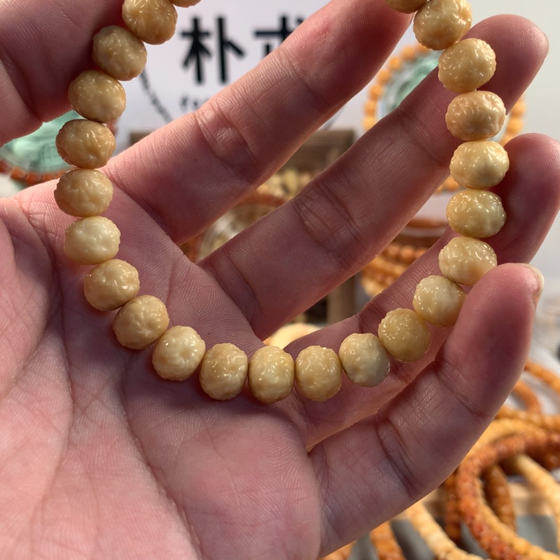 星月菩提吊坠10×8烟花手工单圈