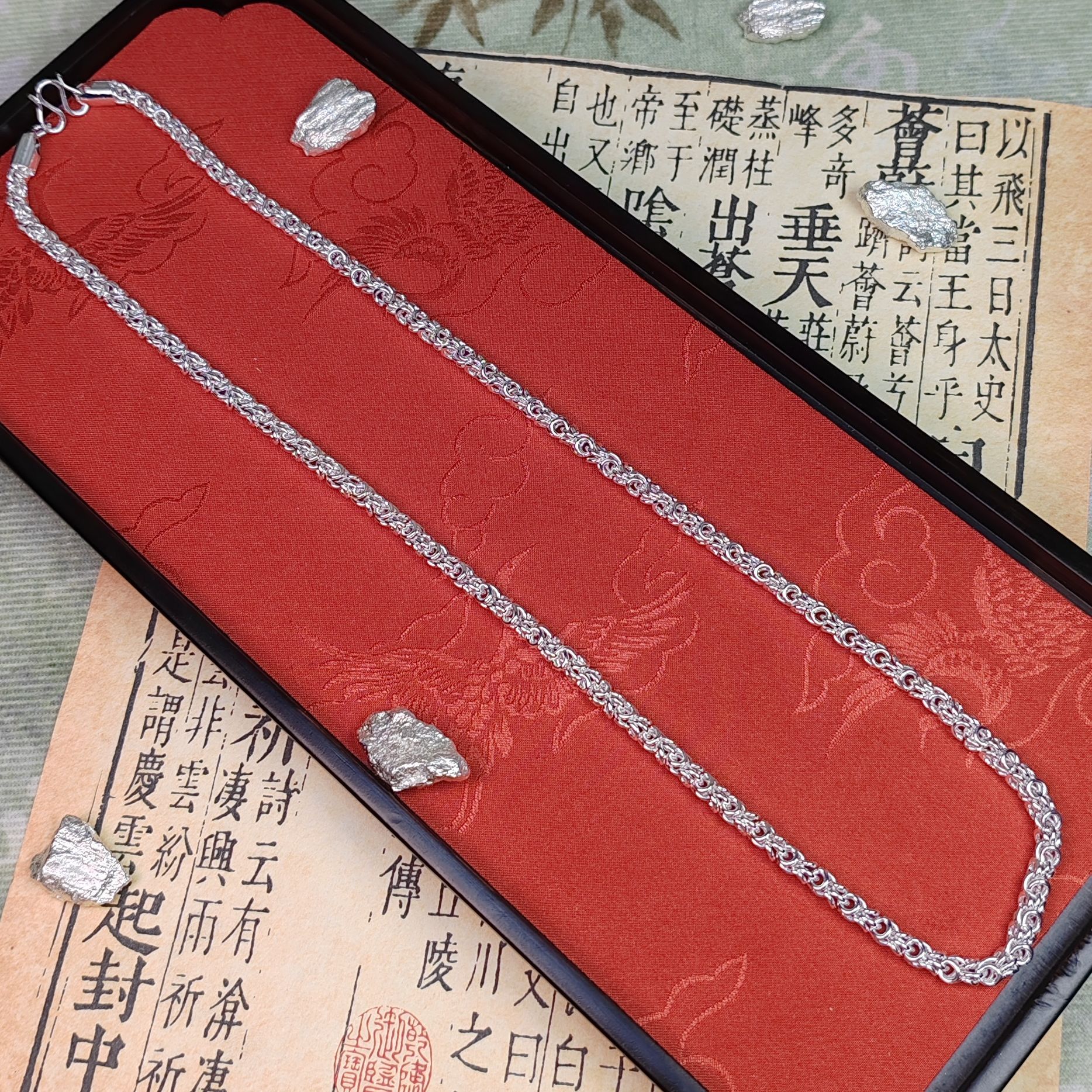 坠链均足银 圈花项链(贝贝严选）