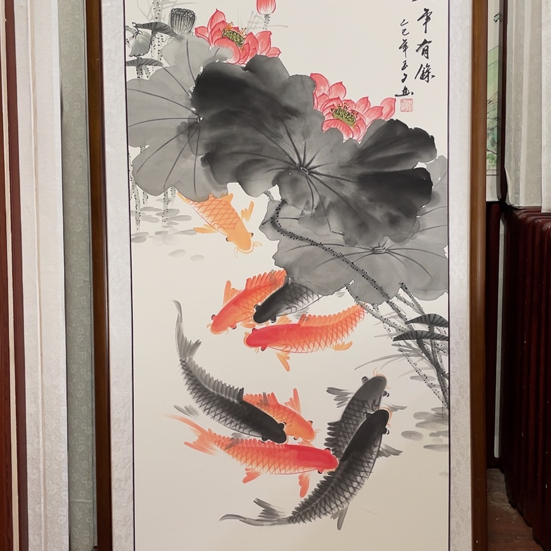 国画带框尺寸63*123厘米