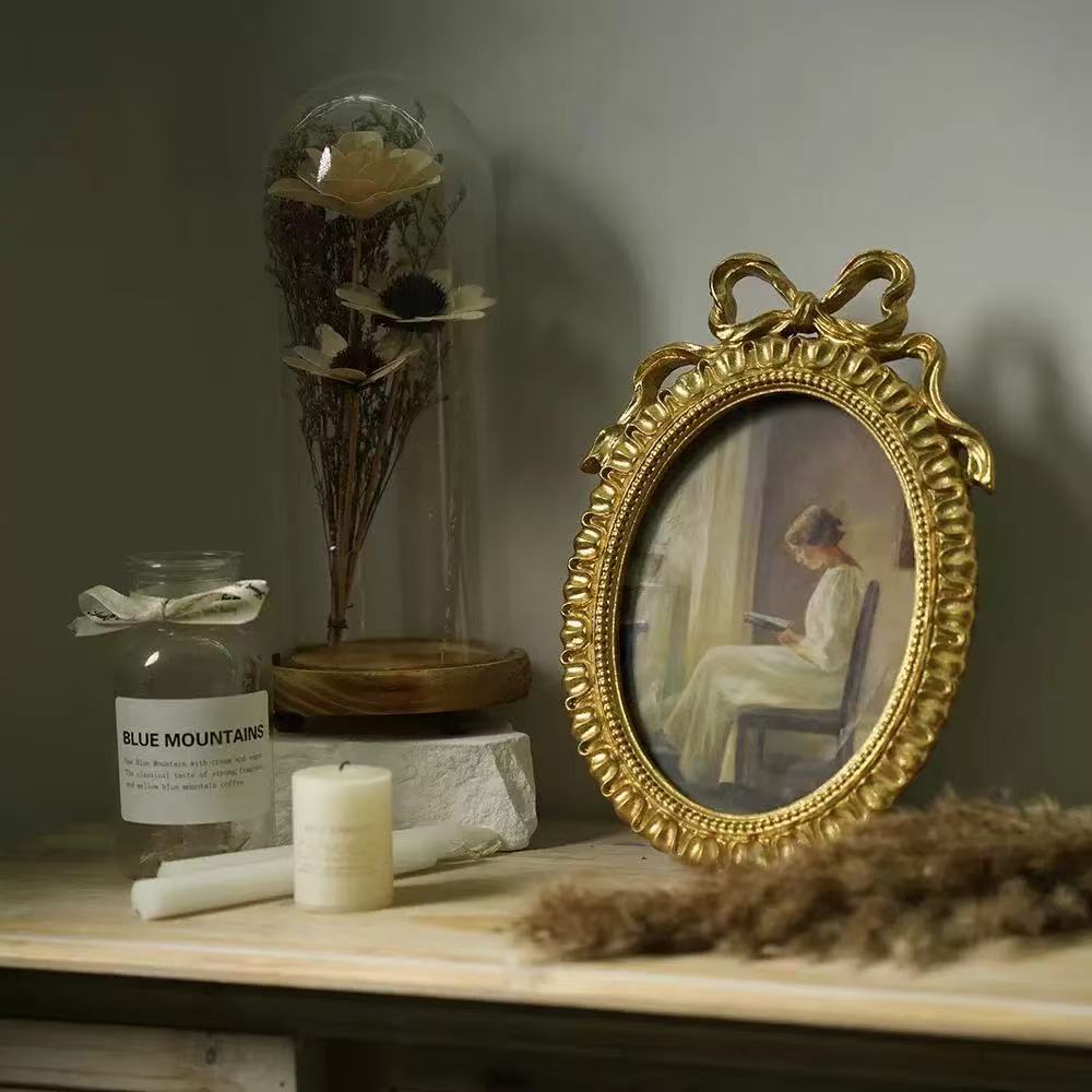 复古欧式创意相框画框家居法式墙面装饰客厅轻奢电视柜装饰品摆件