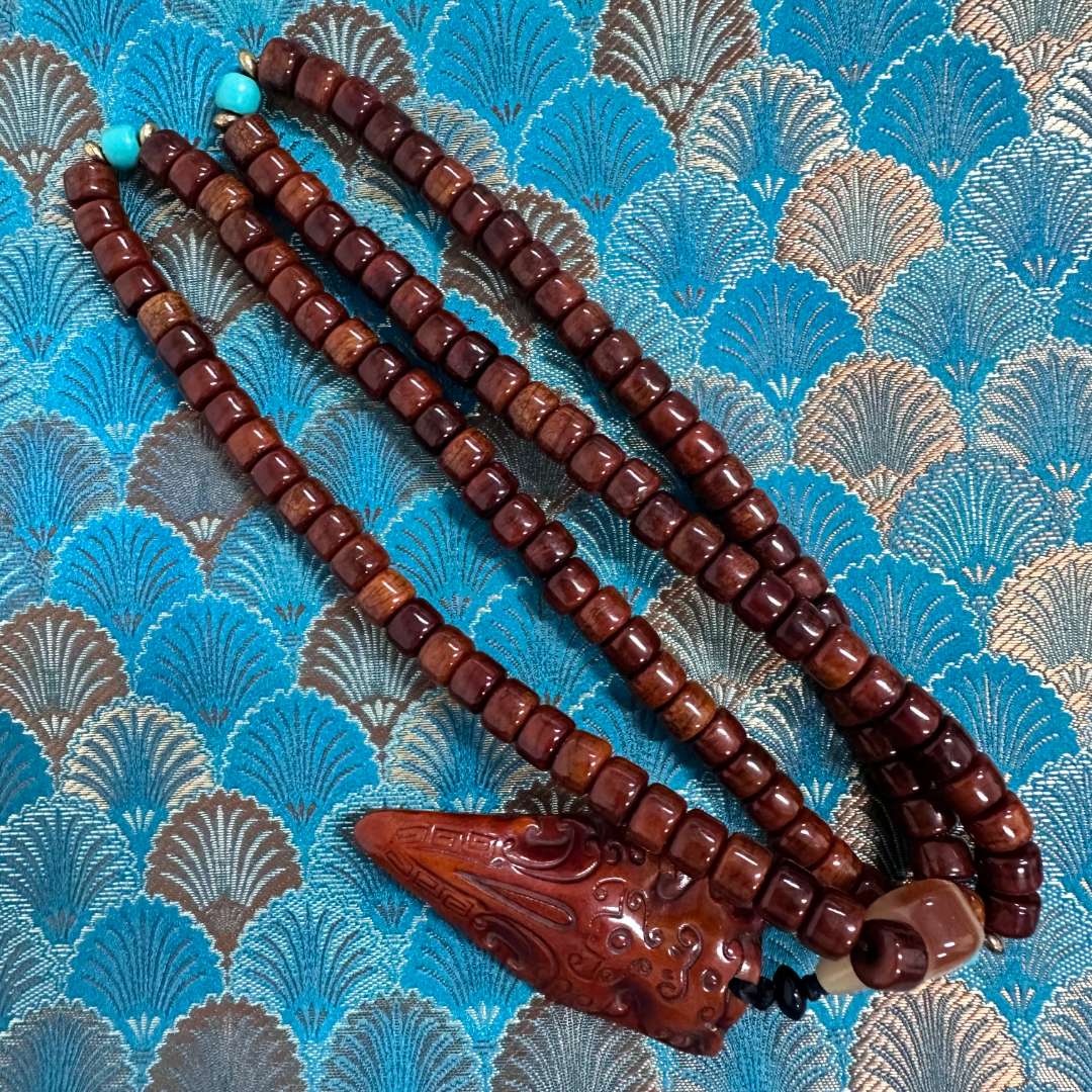 【器物炎灵 】骨带牌子长串手串（不带礼盒）