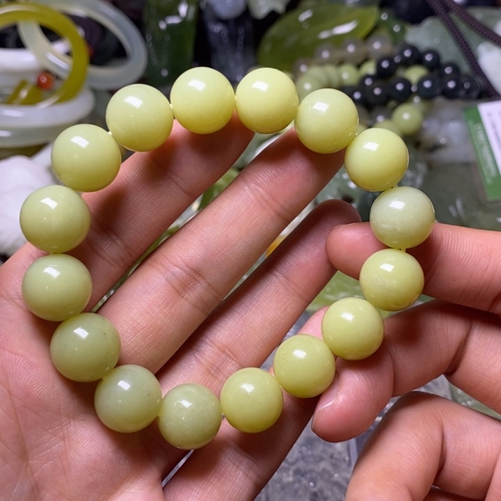 岫玉天然岫玉手串未镶嵌