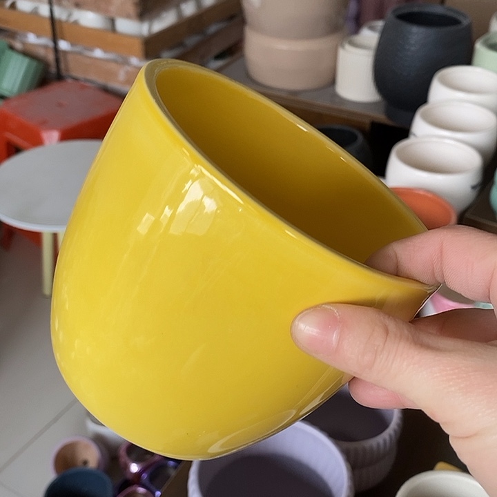 陶盆有孔 瑕疵针孔漏釉介意勿拍外口 14外高11