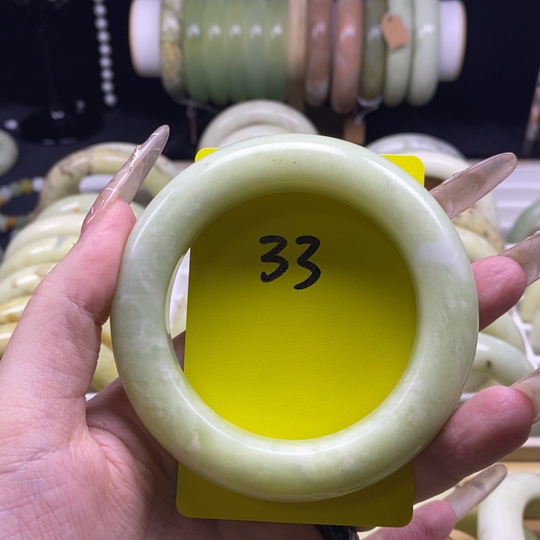 蛇纹石玉未镶嵌手镯55.8