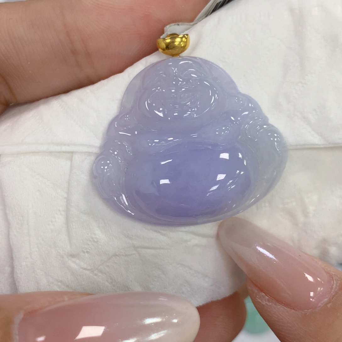 颈饰18K金镶嵌翡翠