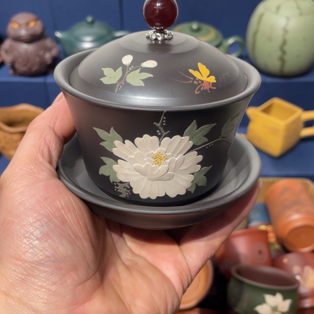 原矿紫砂手工主人杯 