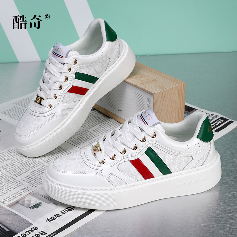 GUCL轻奢设计师款-夏季新款时尚百搭情侣轻奢透气凉感软底小白鞋