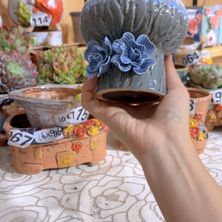 多肉花盆满15包邮，爱退款拉黑