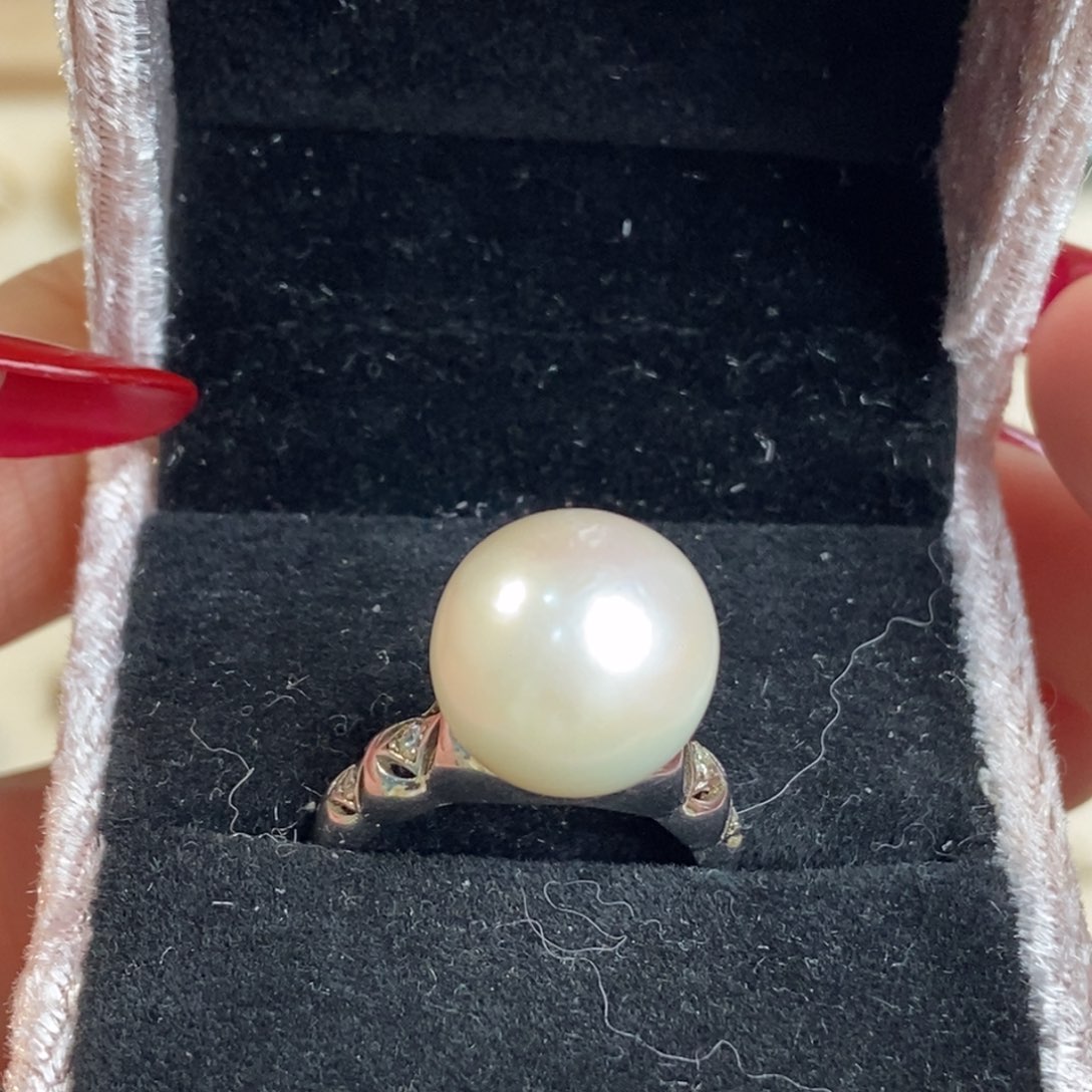 淡水珍珠戒指银S925镶嵌