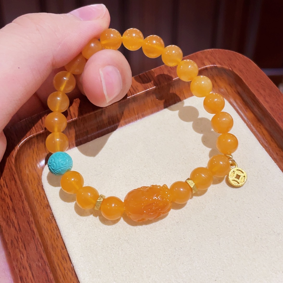 蜜蜡手链未镶嵌手串