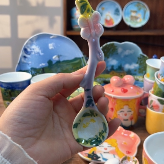 瓦当景德镇釉下手绘陶瓷 