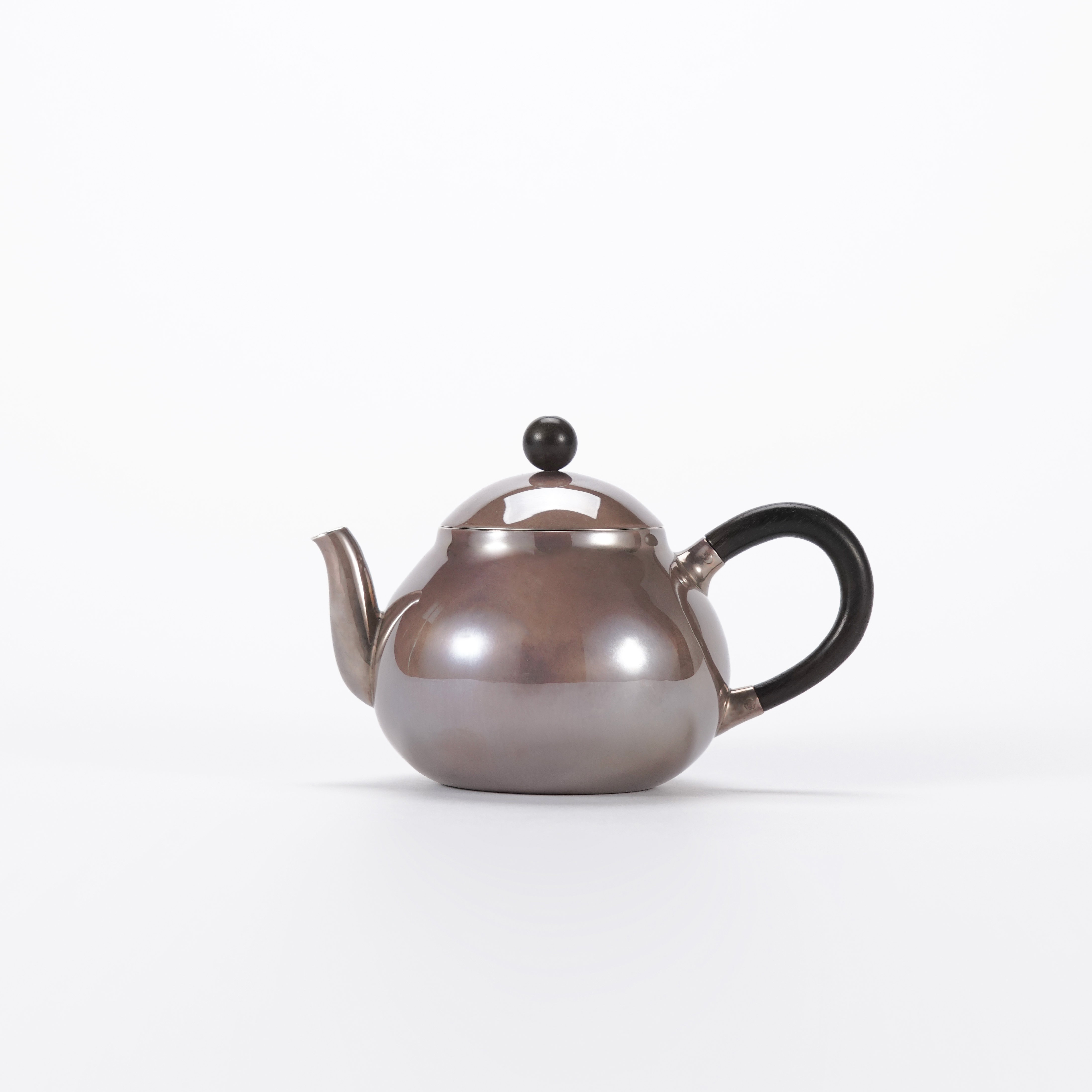 弯嘴梨形泡茶壶足银999茶壶纯手工锻打有滤网防烫有证书茶室茶道