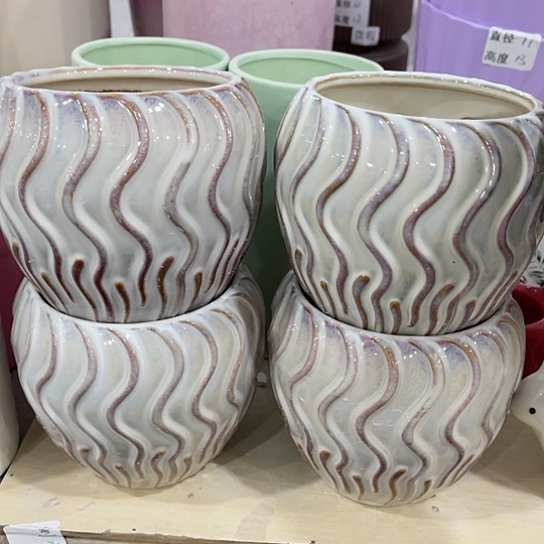 多肉绿植陶瓷花盆9.9包邮，有孔