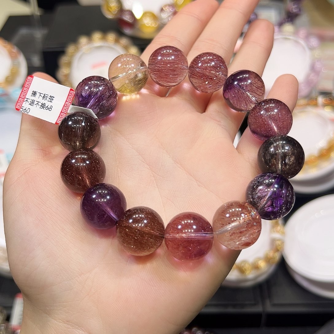 水晶手串未镶嵌收藏级高品超七16+
