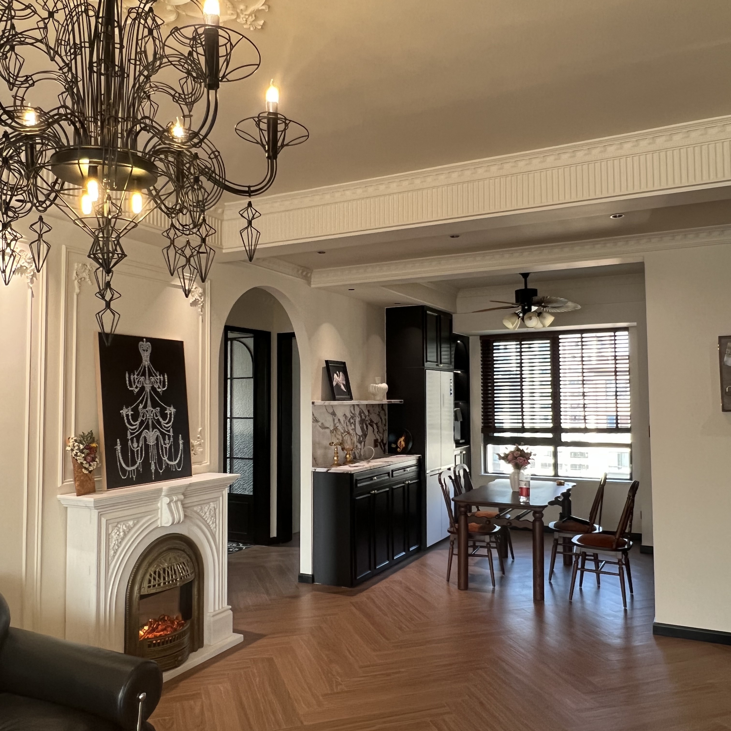 小田夫人家同款 香榭丽舍150*900规格法式奶油木纹砖全瓷直边人字