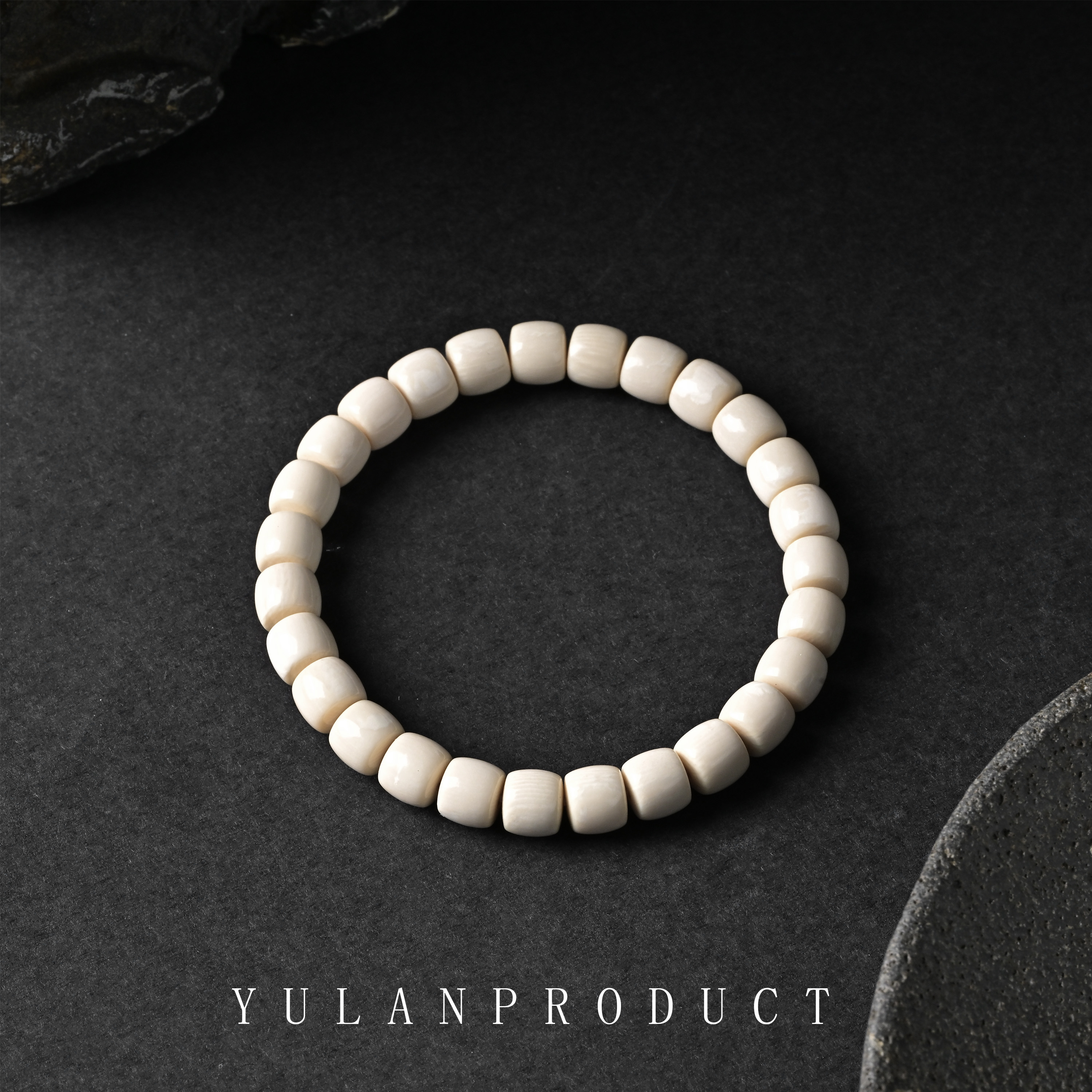 钰澜文玩【周】猛犸牙直切手串-8mm-精工百搭