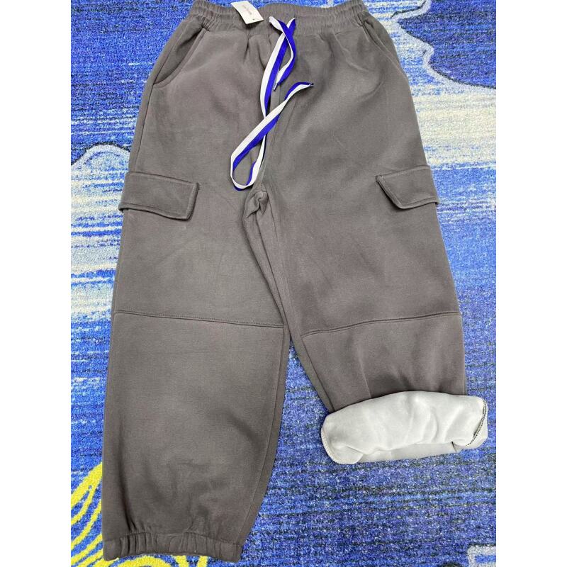 999韩系时尚大码简约假口袋束脚工装裤