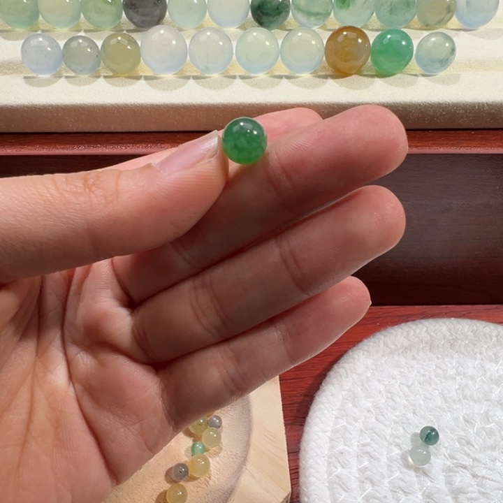 翡翠散珠天然缅甸翡翠A货8.0