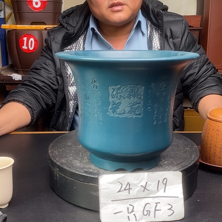 紫砂花盆货号一只GF3