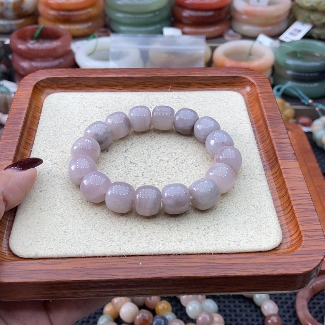 皮***酱石英质玉合金手镯