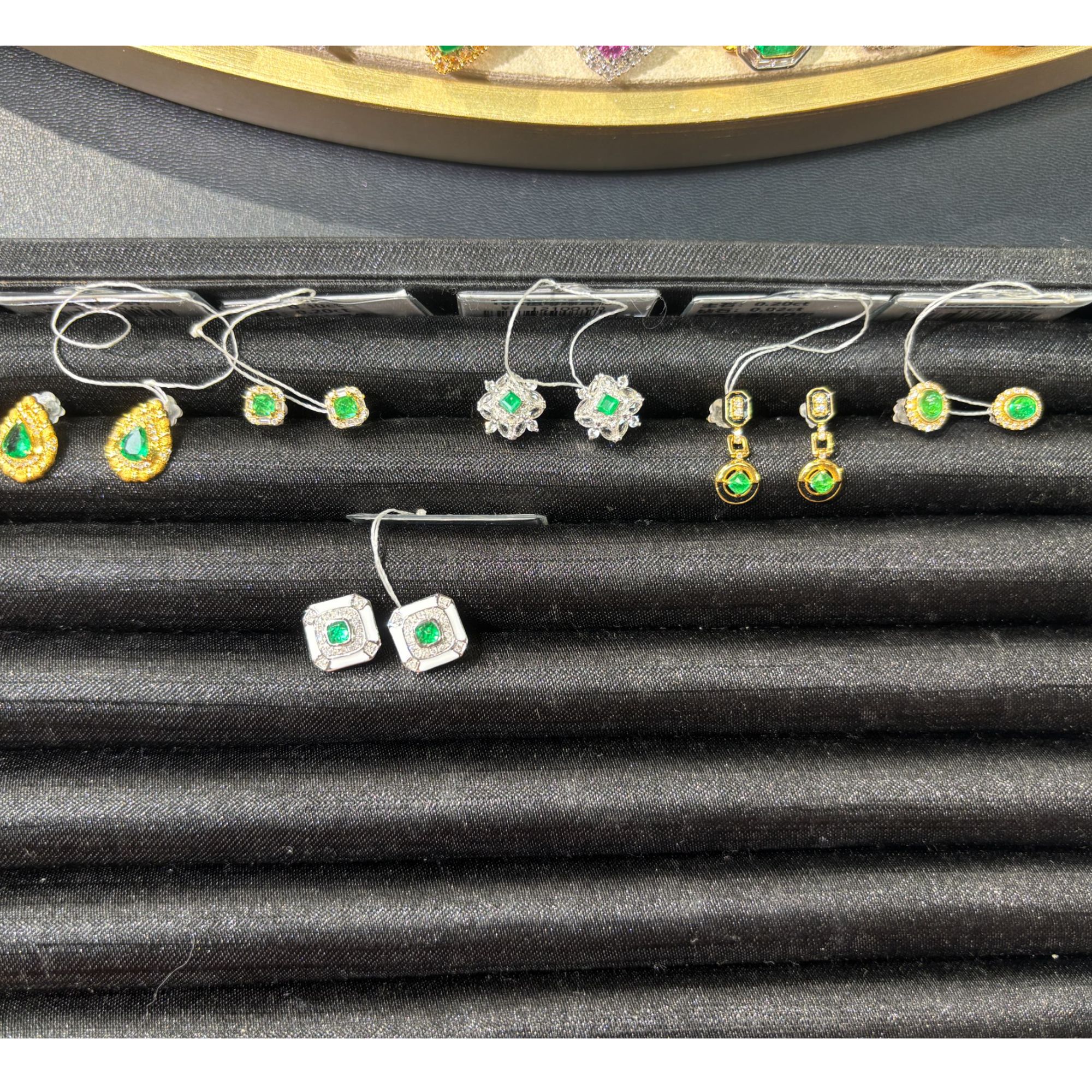 【特价清货】祖母绿耳饰-18K金-多样性发其一-JJ025|CXQ21