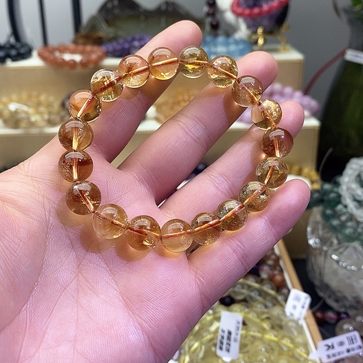 水晶手链未镶嵌黄水晶10+