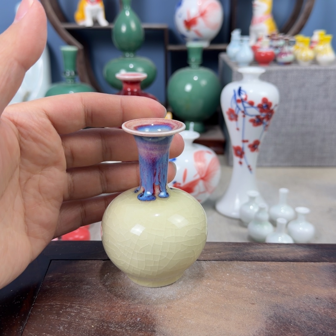 陶瓷手工小花器摆件