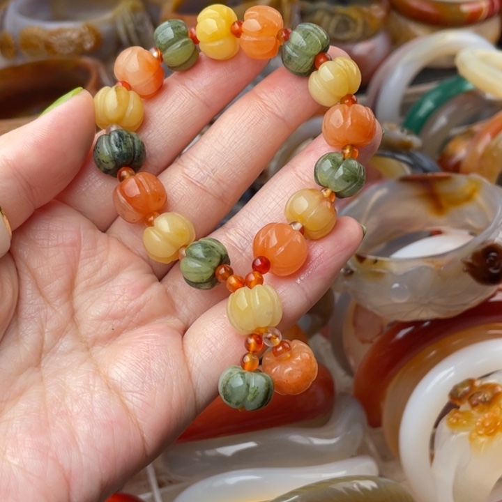 玛瑙/玉髓手镯未镶嵌微纹理