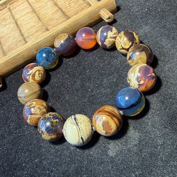 天然缅甸琥珀蜜宝多宝手串16mm直径