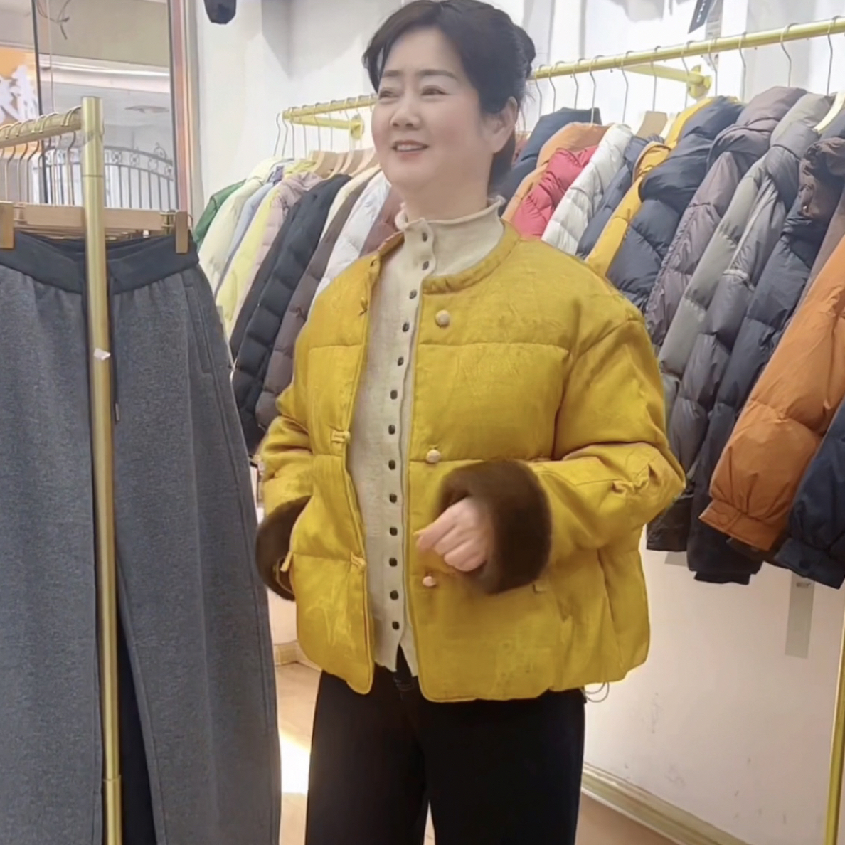 靓衣坊  90绒羽绒服新中式国风款