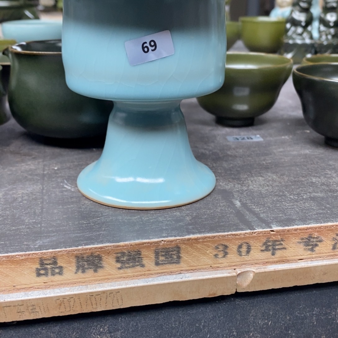 饭***桶摆件陶瓷抱朴瓷器仿古微瑕