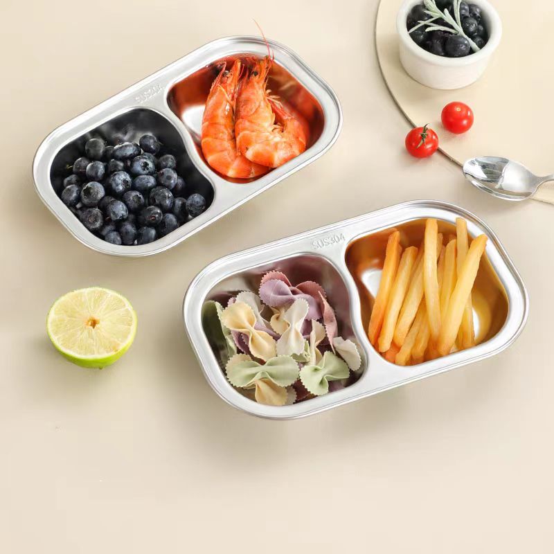 T246米诺家304儿童分格盘（兔子+熊）